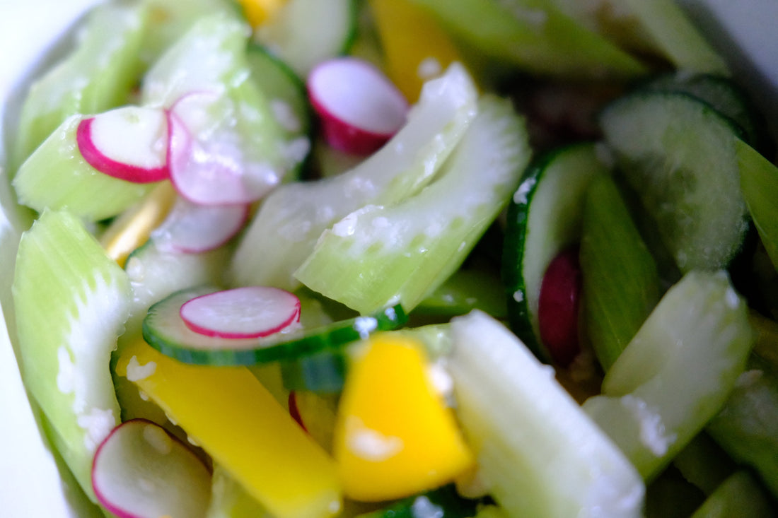 Pickled vegetables with salt koji